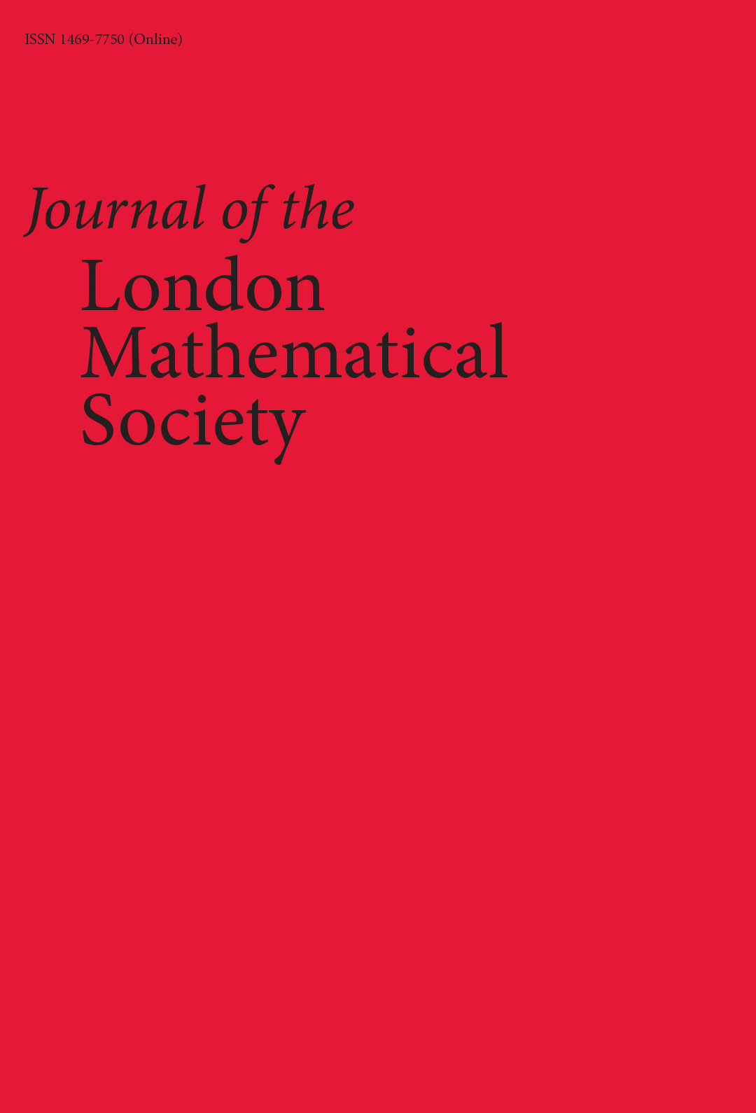 Journal of the London Mathematical Society cover image