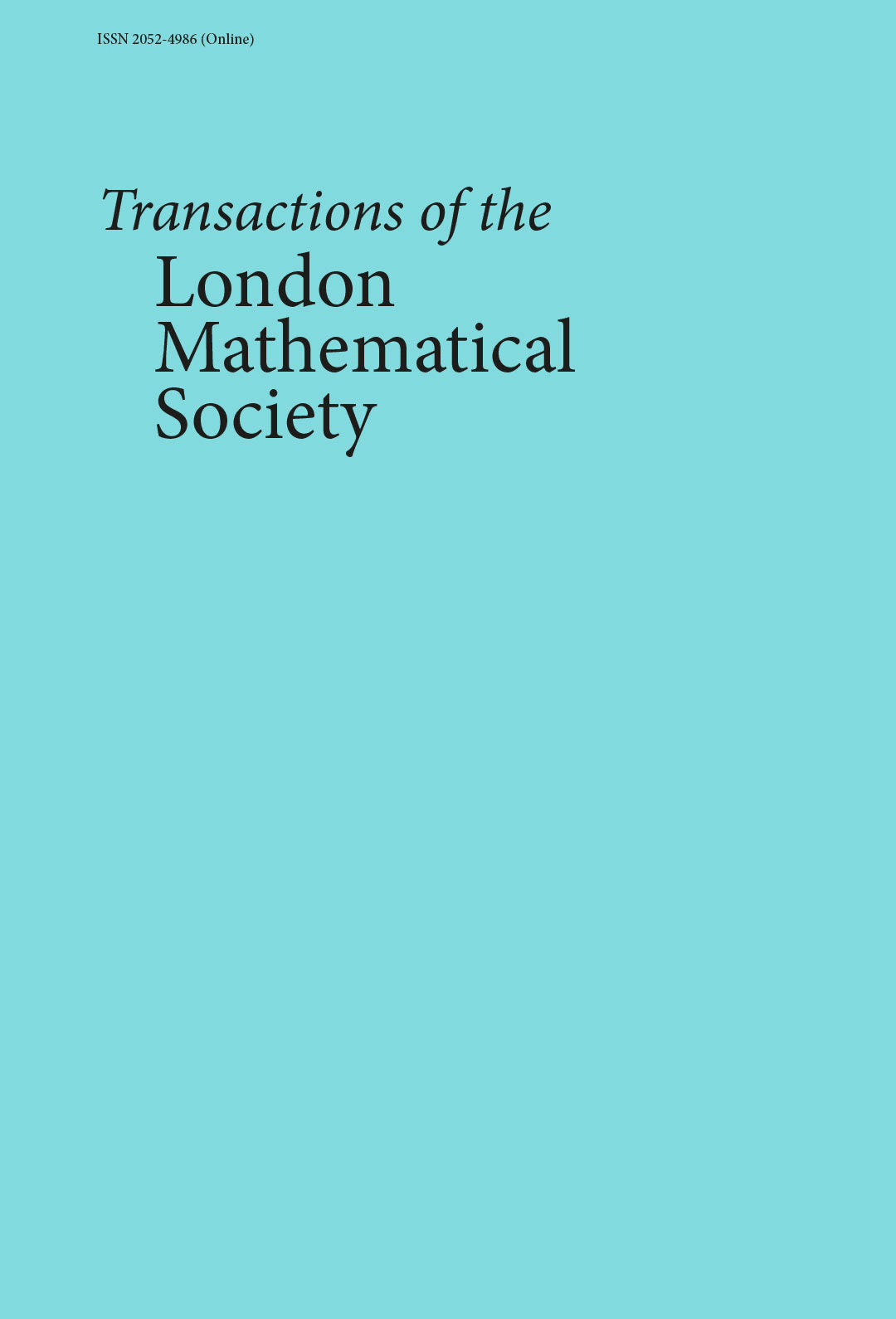 Transactions of the London Mathematical Society cover image